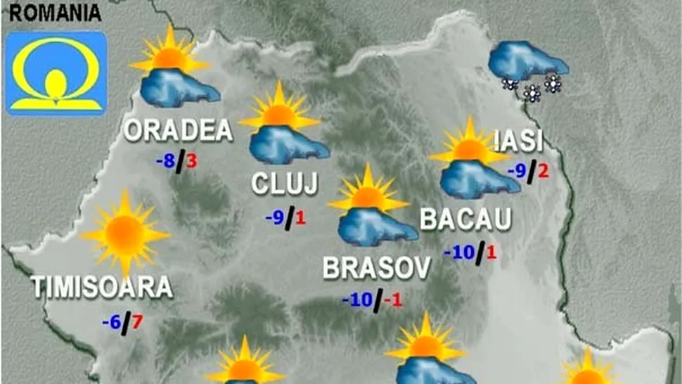 Vremea Apropo.ro: Se răcește din nou și va mai ninge slab