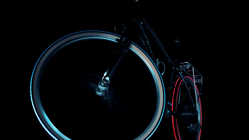 Rotile cu LED, o inventie pentru siguranta biciclistilor