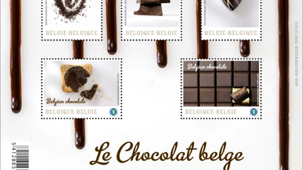 Belgienii au, de ieri, timbre cu aromă și miros de ciocolată