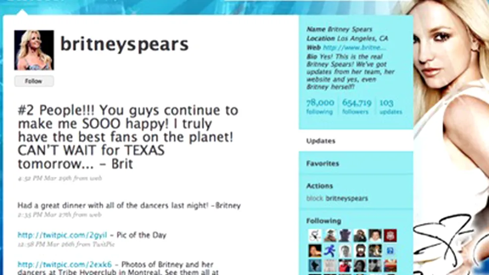 Britney Spears a dat topurile muzicale pe clasamentele virtuale: e prima pe Twitter!