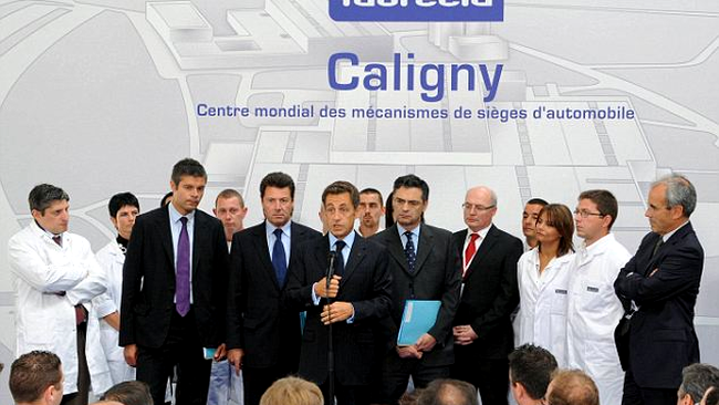 Sarkozy, intre muncitorii de la Uzina Faurecia