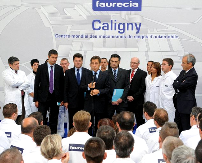 Sarkozy, intre muncitorii de la Uzina Faurecia