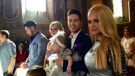 Cum a fost la botezul fetiţei Andei Adam