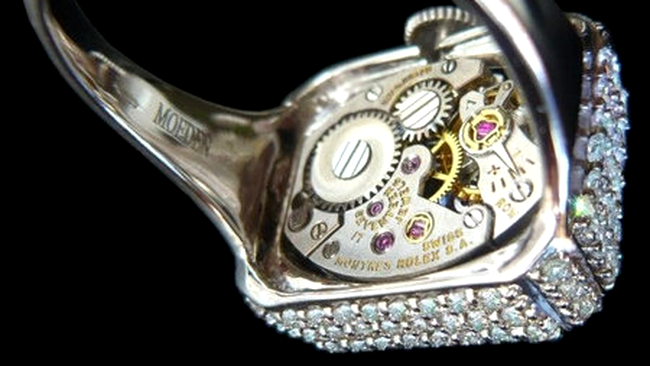 ceas inel cu diamante