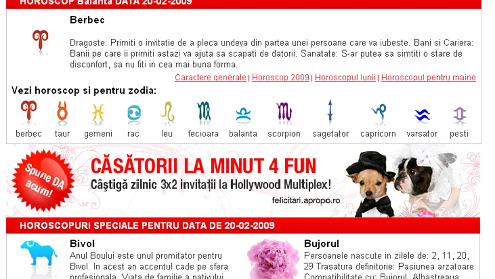 Horoscop la tine acasa, zilnic, cu Newsletter-ul Apropo.ro!