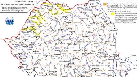 Cod galben si portocaliu de inundatii, pe Dunare