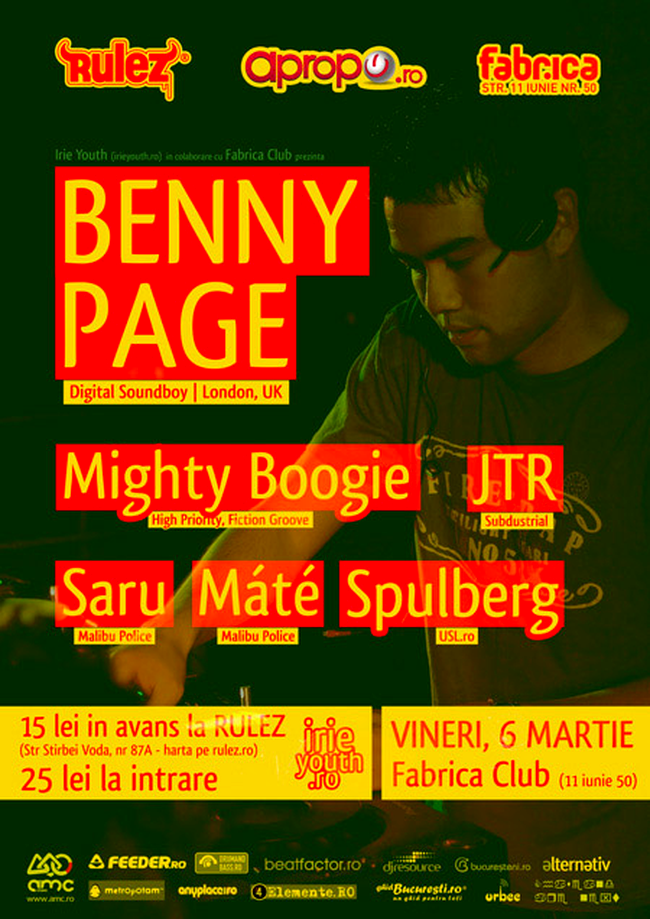 Concert Benny Page - Posterul evenimentului