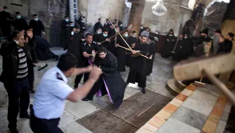 Incaierare intre preoti la Betleem, locul nasterii Domnului