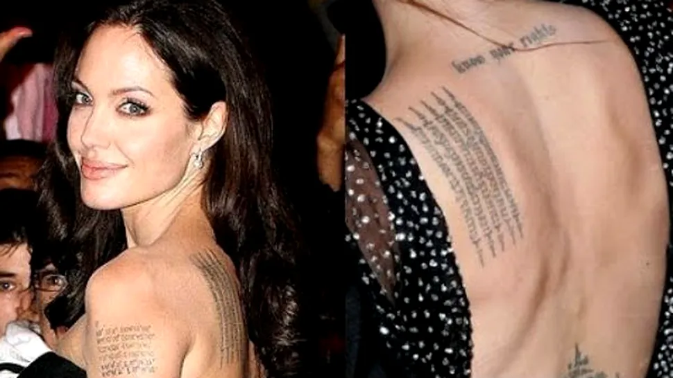 Angelina Jolie şi-a acoperit spatele de tatuaje! Cum arată acum