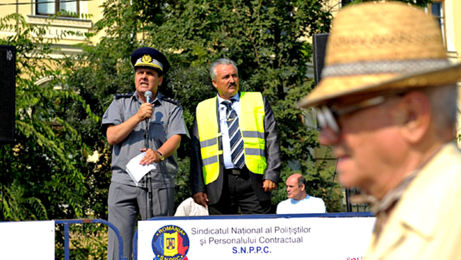 Mitingul politistilor, in Capitala