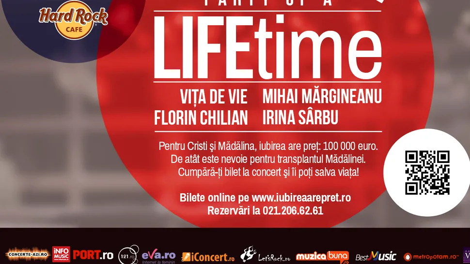 Concert caritabil cu Vița de Vie, Mihai Mărgineanu, Florin Chilian și Irina Sârbu!