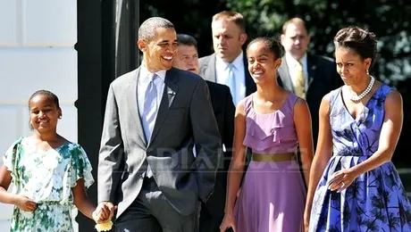 Obama isi pazeste fetele de pretendenti cu Secret Service