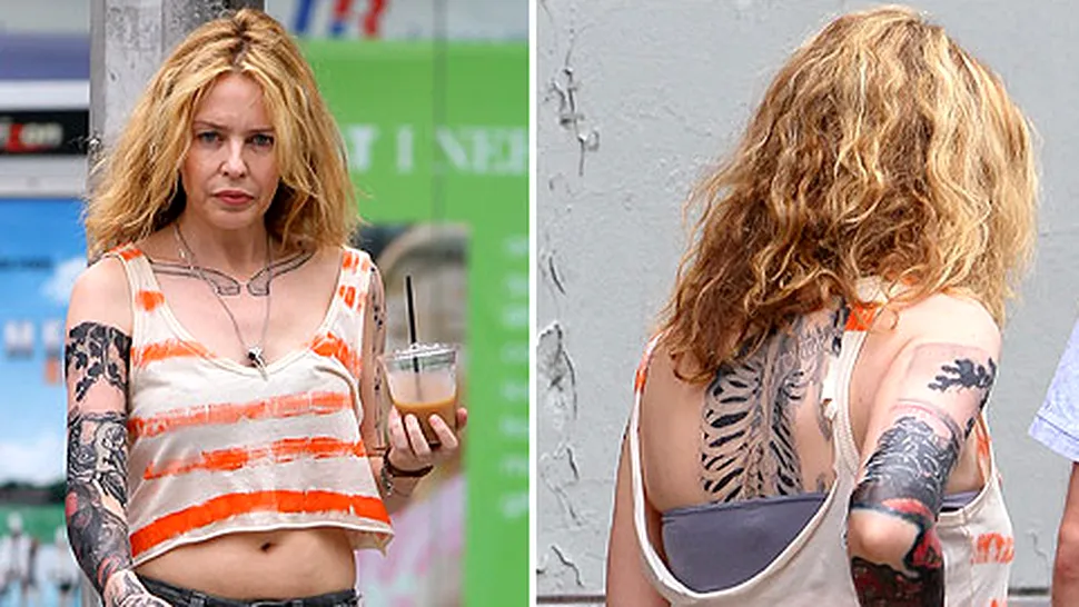 Kylie Minogue, turmentata si tatuata