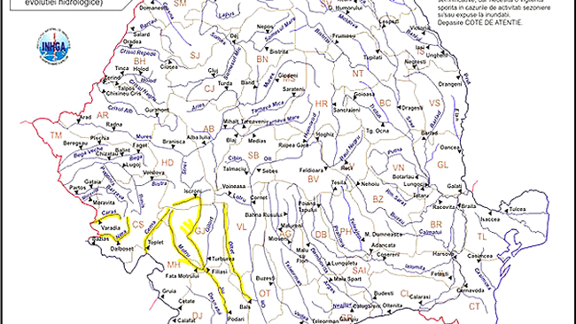 Cod galben de ploi si inundatii