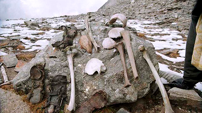 Lacul scheletelor, un mister sumbru al Himalayei