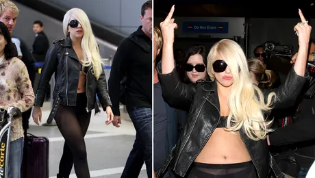 Lady Gaga, în cea mai dizgrațioasă ținută, face gesturi indecente