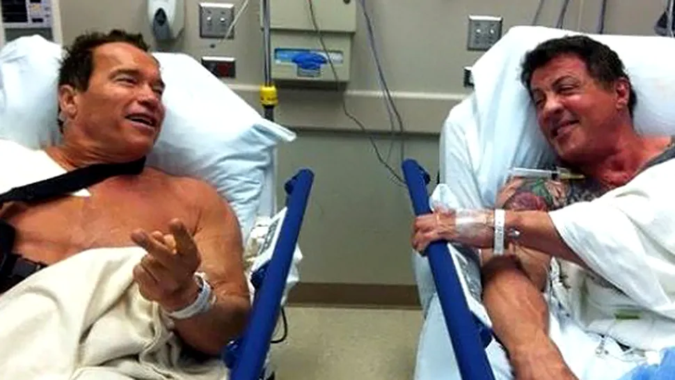 Arnold Schwarzenneger și Sylvester Stallone, împreuna la spital