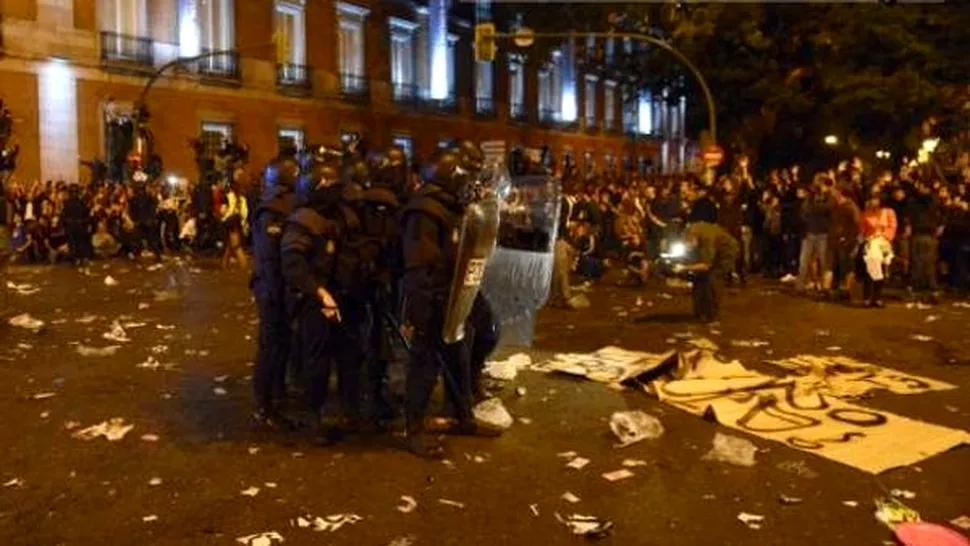Madrid: Proteste împotriva austerității, 60 de oameni răniți