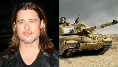 Brad Pitt se dă cu tancul!