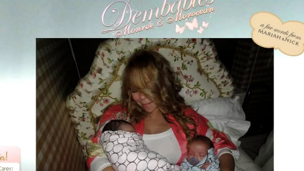 Mariah Carey are site dedicat bebeluşilor ei