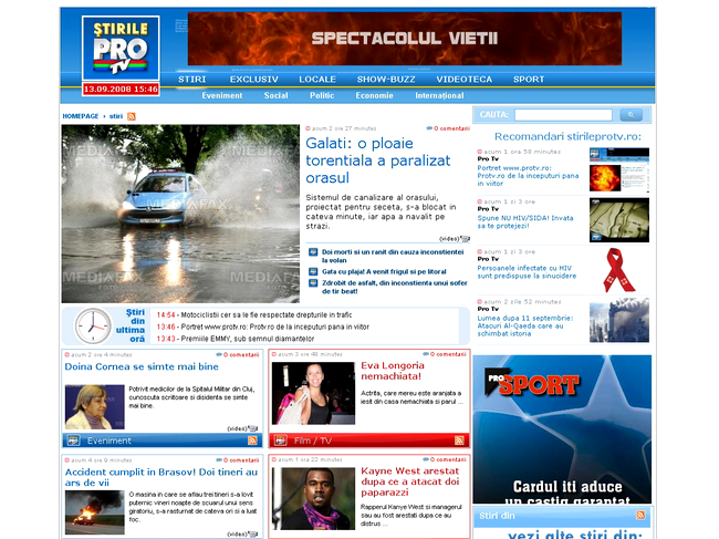 Spectacolul vietii e acum on-line, pe www.stirileprotv.ro!