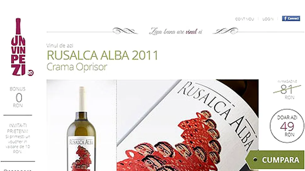 Unvinpezi.ro, un site de comerț online dedicat descoperirii vinului de calitate, a fost lansat joi