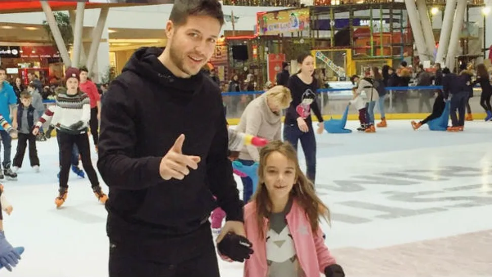 Geørge (ex-Jorge) şi-a învăţat fiica să patineze