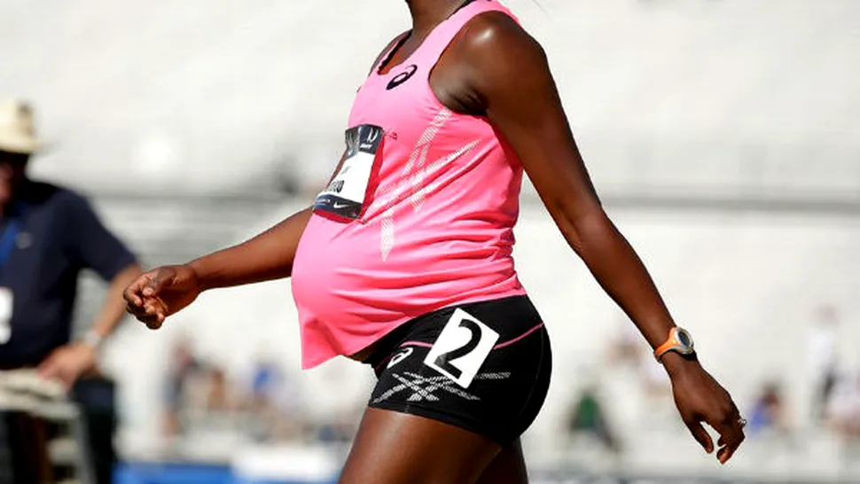 A alergat 800 de metri, însărcinată în șapte luni