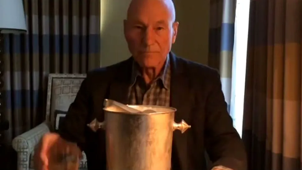 Ice Bucket Challenge: Lecţia incredibilă oferită de actorul Patrick Stewart a strâns peste 5 milioane de vizualizări