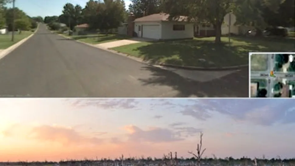 Google Street View ne arata imagini dinainte si de dupa tornada ce a lovit SUA
