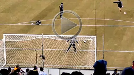 Messi a inscris doua goluri dintr-un singur sut (Video)