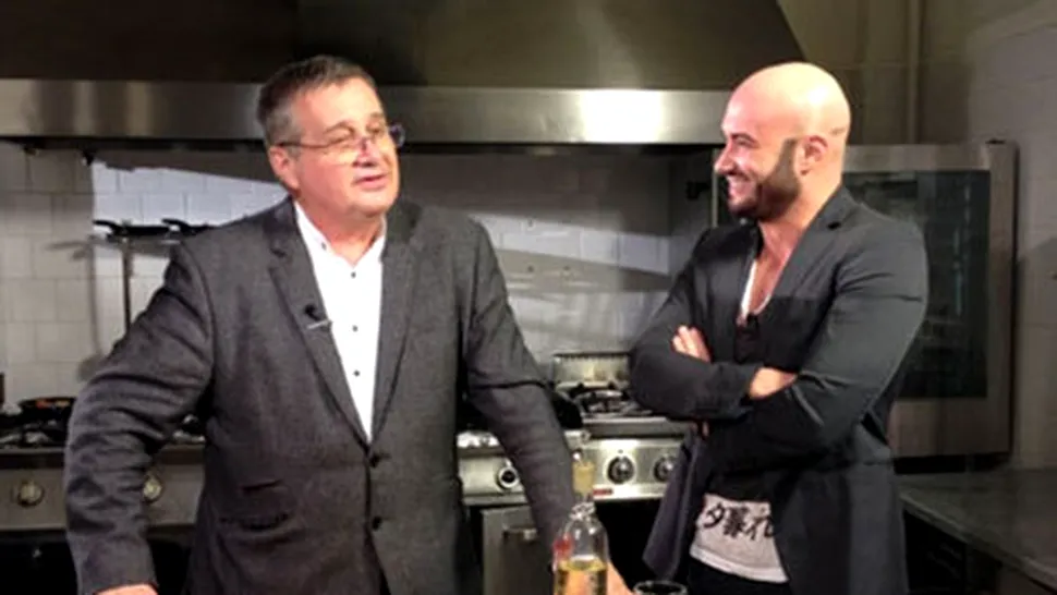 Mihai Bendeac îl imită pe Mircea Dinescu în bucătărie