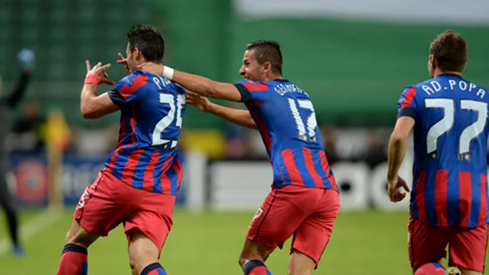 Steaua, în grupele Ligii Campionilor. Scor 2-2 în meciul cu Legia Varșovia