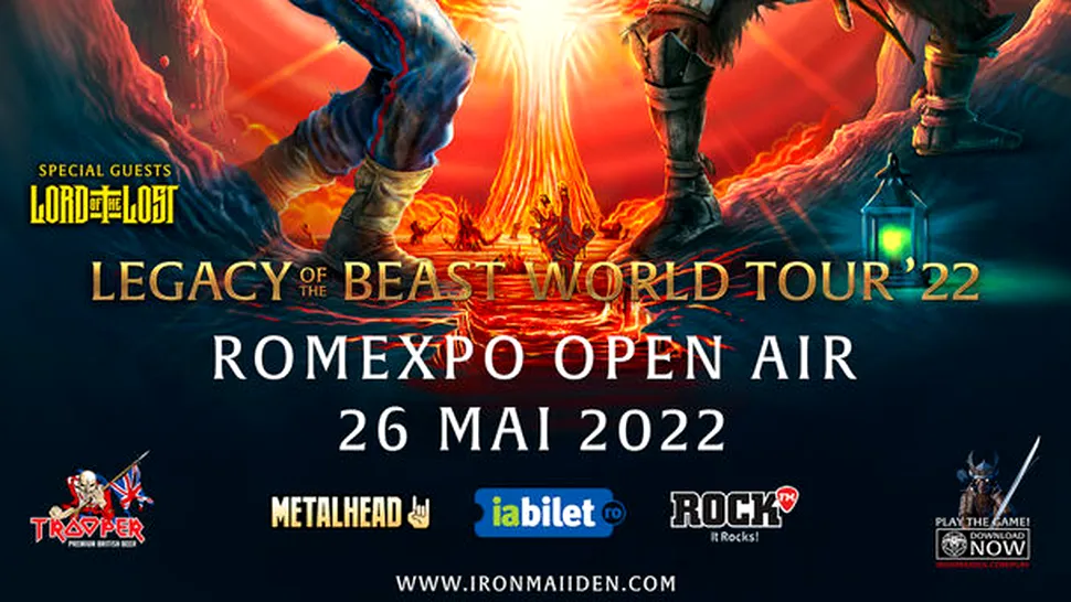 Iron Maiden cântă în București în 2022