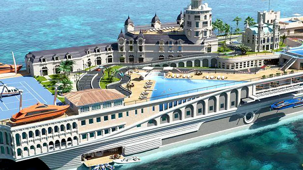 Mini-Monaco plutitor! Iahtul de peste un miliard de dolari (Poze)