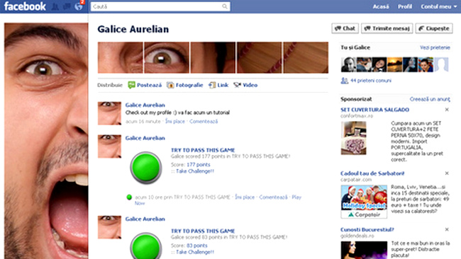 Noul profil Facebook