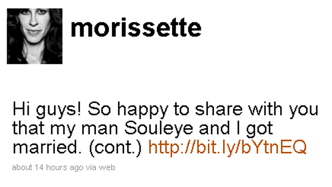 Alanis Morissette twitter