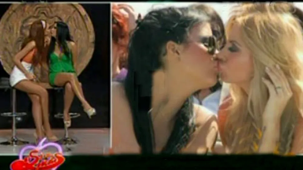 Daniela Crudu si Bianca Dragusanu s-au sarutat pe gura, ca doua lesbiene (Video)