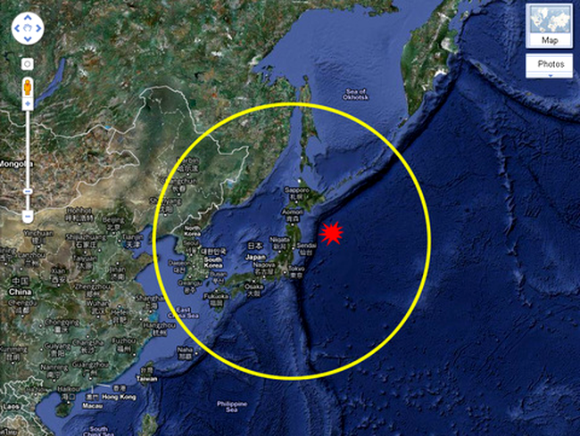 Cutremurul s-a produs in largul coastei estice a celei mai mari insule a Japoniei, Honshu.
