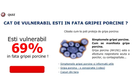 Test Apropo.ro: Cat de vulnerabil esti in fata gripei porcine?!
