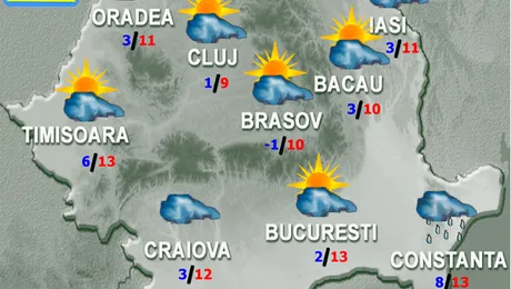 Vremea.Apropo.ro: Week-end în general frumos, dar și un pic ploios