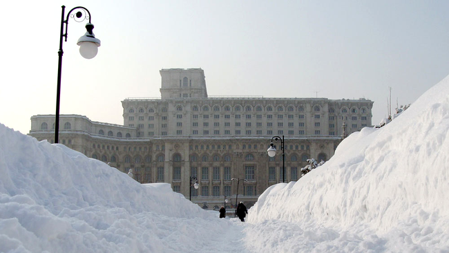 Așa arăta Capitala, după o zi și o noapte de ninsoare
