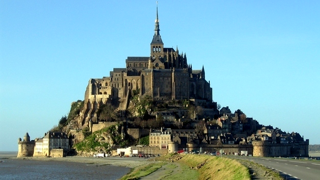 Mont Saint-Michel, din Normandia, Franța.