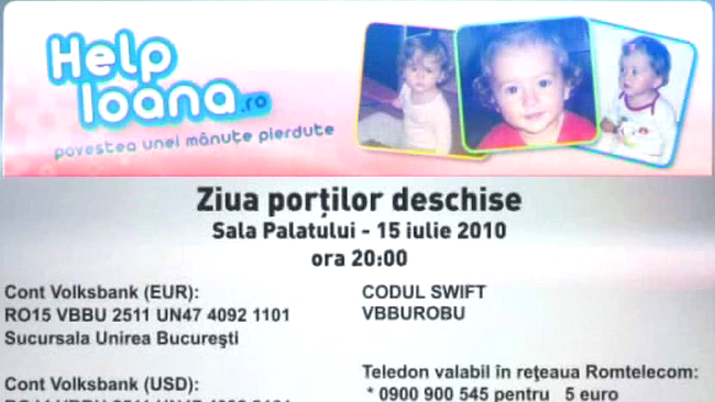 Conturile unde poti sa donezi bani pentru manuta Ioanei 