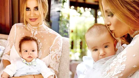 Marina Dina şi-a botezat gemenii în mare secret. Ce scumpi sunt!