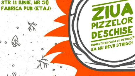 Ziua Pizzelor Deschise, duminică seară, în Fabrica Pub: Plătești doar ce bei!