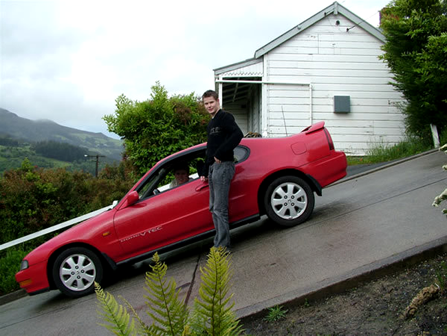 Cea mai inclinata strada din lume - Strada Baldwin, Noua Zeelanda