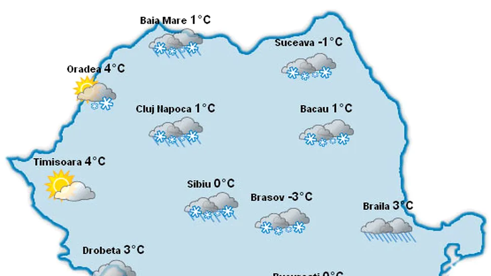 Vremea Apropo.ro anunta o saptamana mohorata si rece