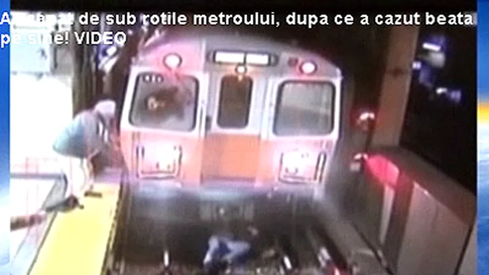 Imagini socante cu o tanara beata cazuta in fata metroului! (Video)