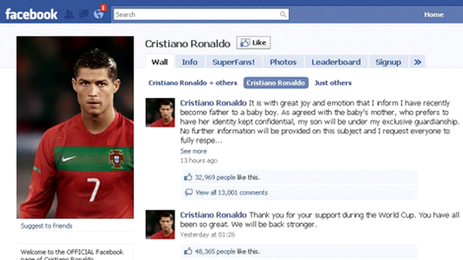 facebook ronaldo